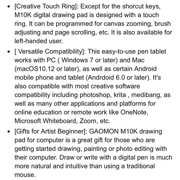 New Gaomon M10K 2018 Version Battery-Free Graphics Tablet - Picture 7 of 10